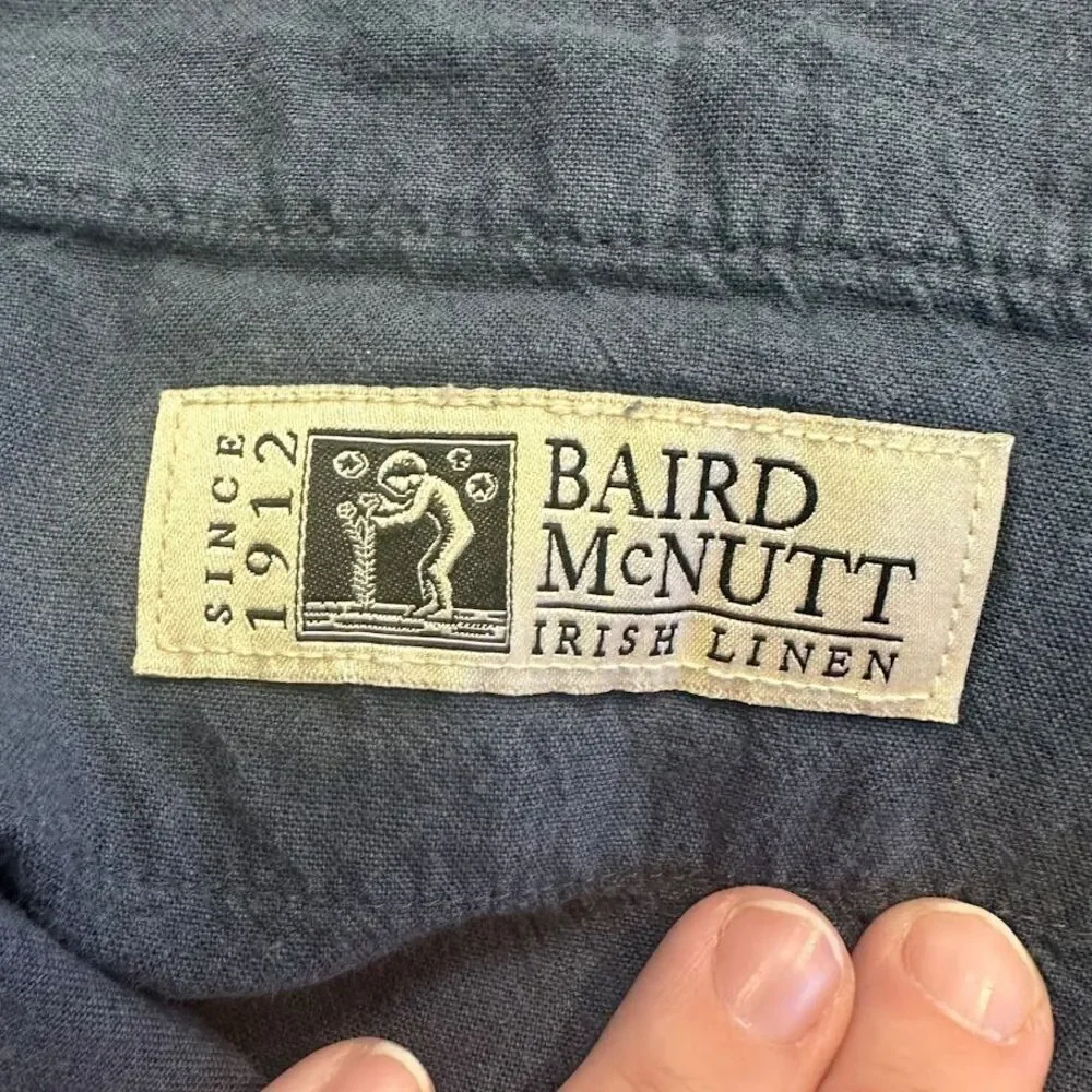 J.Crew Blue Stripe Stanton Baird McNutt Irish Linen 9